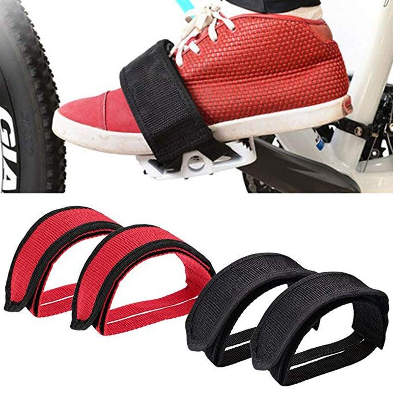 1 Paire de Sangles de Pédales de Vélo en Nylon, Sangle de Pied pour Pédale, Ruban Adhésif pour Pédales de Vélo, Sangle Fixe Universelle Anti-Dérapante Double Adhésive pour Pédales de Vélo Fixe, Accessoire de Cyclisme