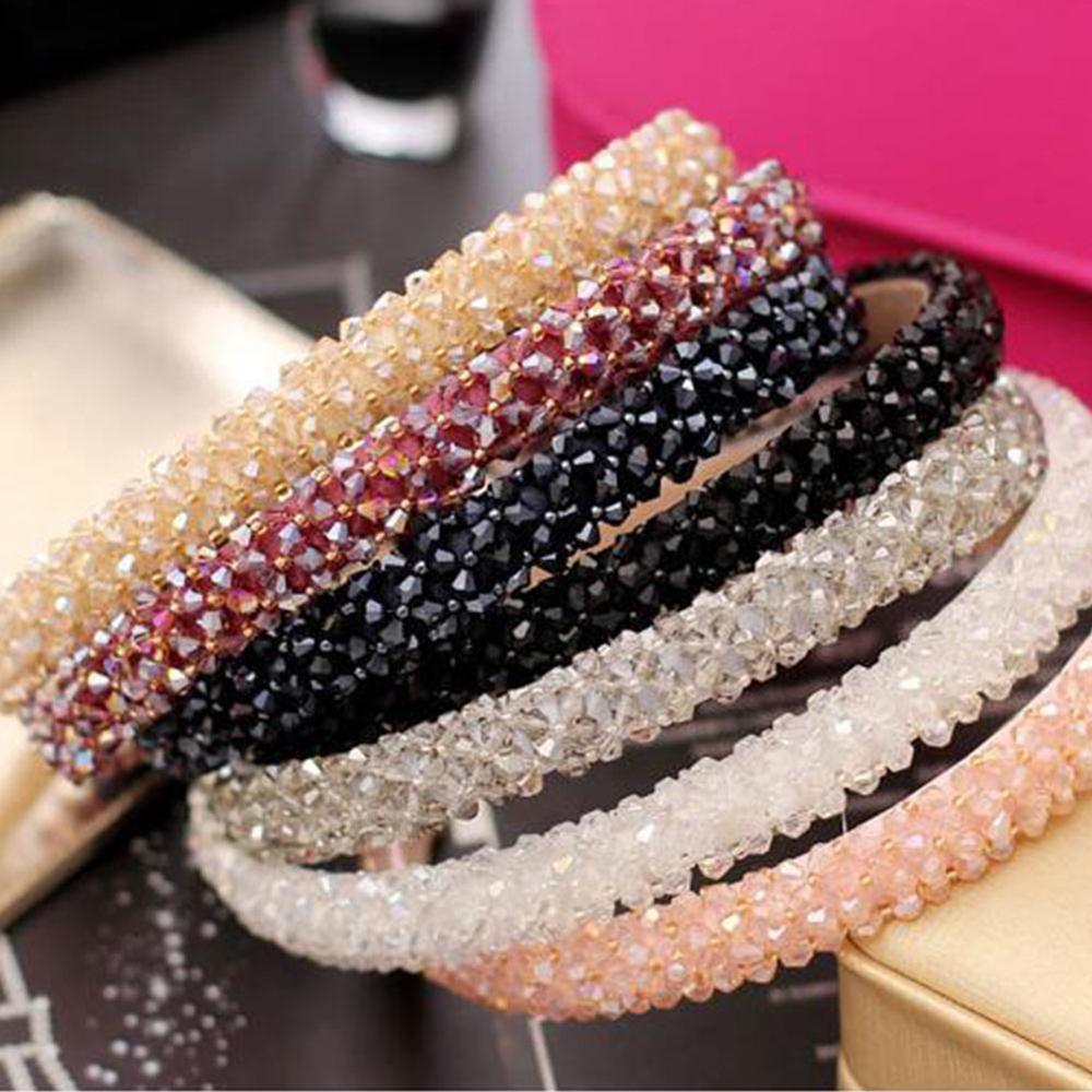 1 serre-tête avec strass en cristal et perles, accessoires de cheveux de mariée, coiffe de beauté pour filles, couvre-chef pour femmes
