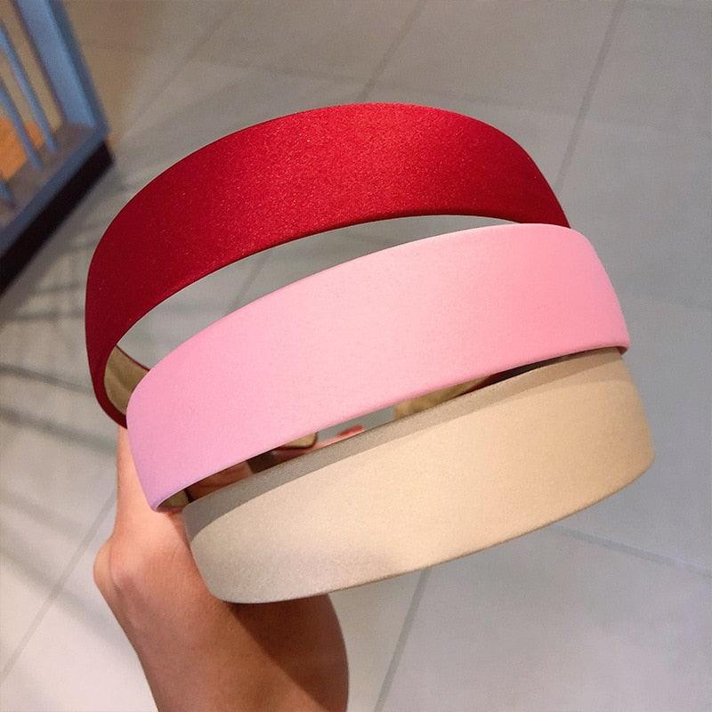 1 serre-tête en plastique tendance en toile large, bandeau, coiffure, lunette, accessoires pour cheveux pour femme, bandeaux en résine recouverts de satin, accessoires capillaires magnifiques pour femmes