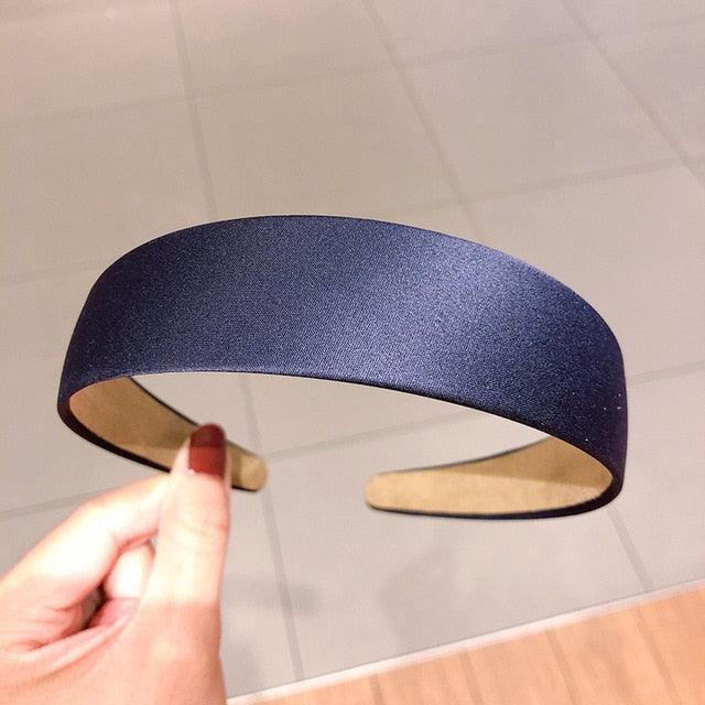 1 serre-tête en plastique tendance en toile large, bandeau, coiffure, lunette, accessoires pour cheveux pour femme, bandeaux en résine recouverts de satin, accessoires capillaires magnifiques pour femmes