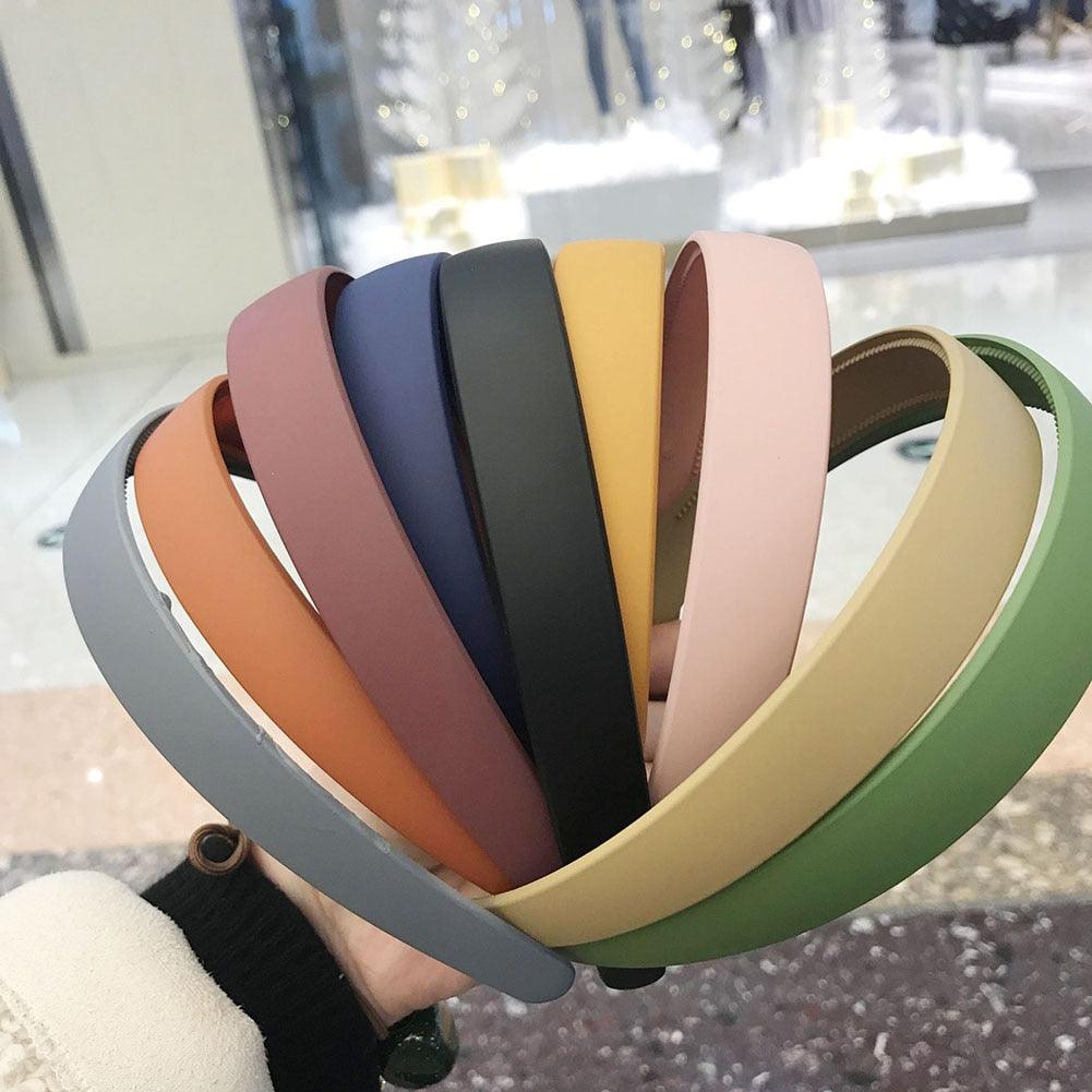 1PC Bandeau en plastique givré large pour femme, accessoires pour cheveux en résine recouverte de satin, magnifiques accessoires pour cheveux pour femmes