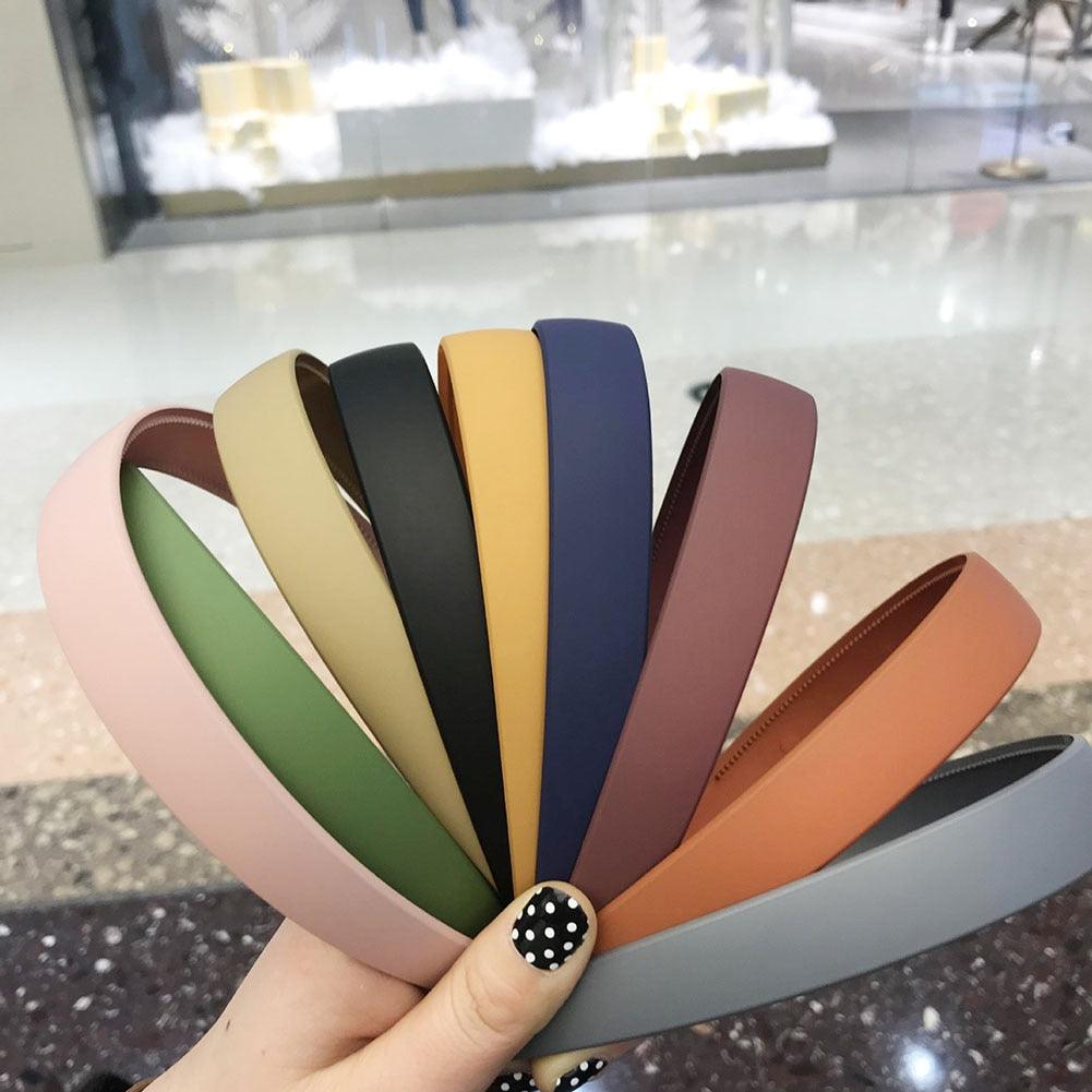 1PC Bandeau en plastique givré large pour femme, accessoires pour cheveux en résine recouverte de satin, magnifiques accessoires pour cheveux pour femmes