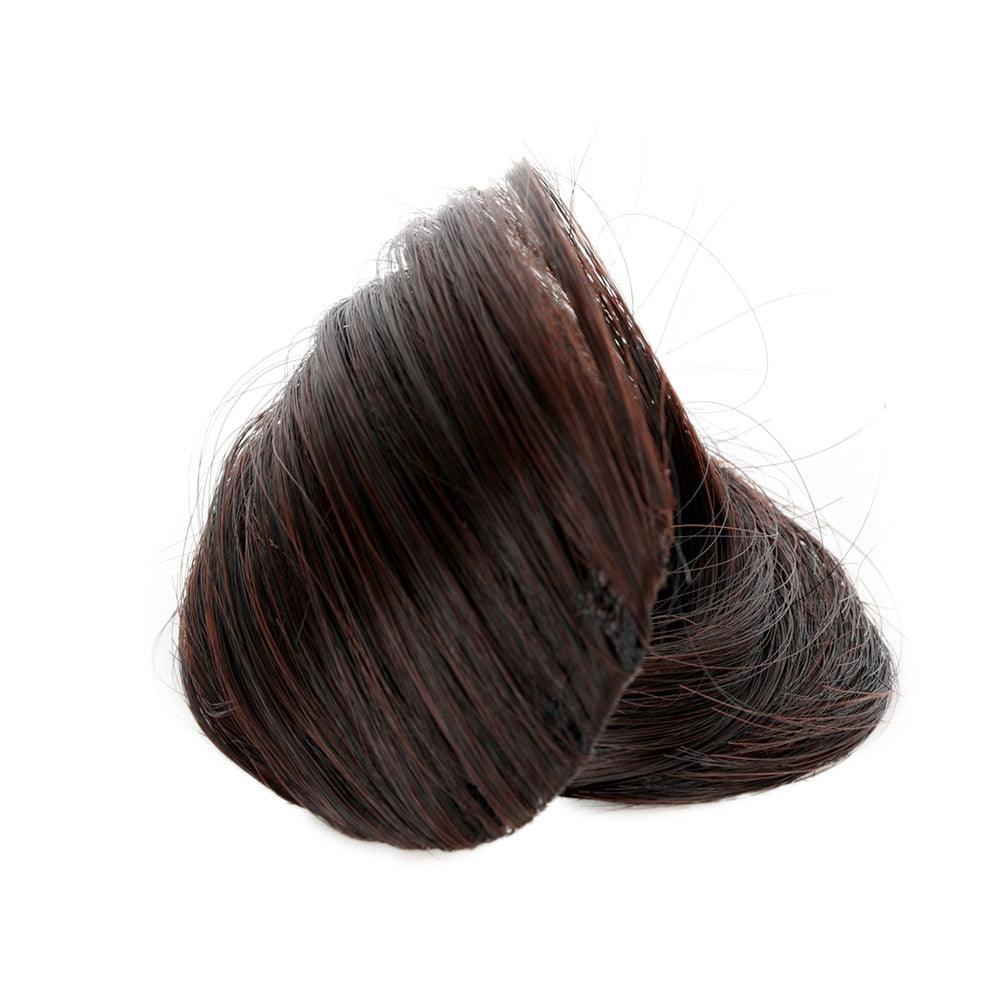 1PC Jolies Filles Faux Cheveux Frange Avant Accessoire de Coiffure Belle Mode Synthétique Cheveux Bouclés Extension Naturelle Frange Plate et Soignée avec Tempes pour Femmes Postiche à une Pièce