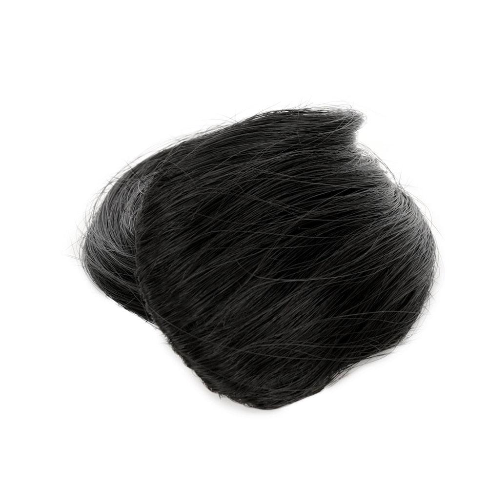 1PC Jolies Filles Faux Cheveux Frange Avant Accessoire de Coiffure Belle Mode Synthétique Cheveux Bouclés Extension Naturelle Frange Plate et Soignée avec Tempes pour Femmes Postiche à une Pièce