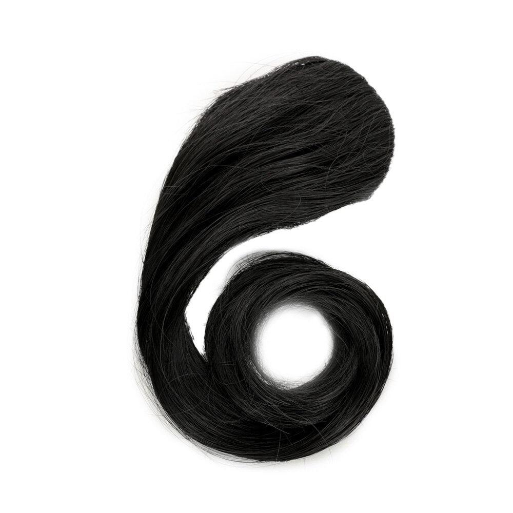 1PC Jolies Filles Faux Cheveux Frange Avant Accessoire de Coiffure Belle Mode Synthétique Cheveux Bouclés Extension Naturelle Frange Plate et Soignée avec Tempes pour Femmes Postiche à une Pièce