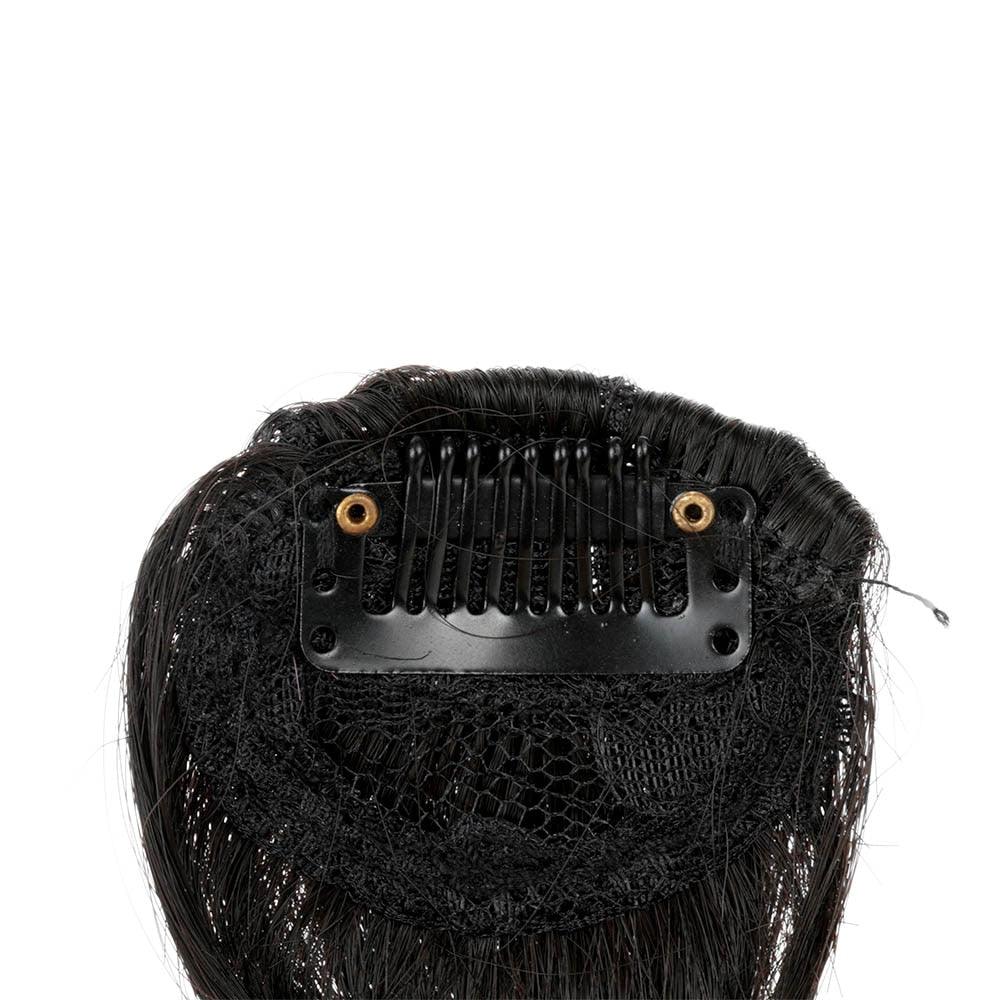 1PC Jolies Filles Faux Cheveux Frange Avant Accessoire de Coiffure Belle Mode Synthétique Cheveux Bouclés Extension Naturelle Frange Plate et Soignée avec Tempes pour Femmes Postiche à une Pièce