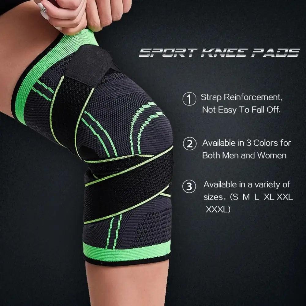 1PC Genouillère de Sport Hommes Coudière à Pression Élastique Genouillères Équipement de Fitness Protecteur Pour Sport Amélioration de la Circulation Soutien de Compression Pour les Douleurs Articulaires