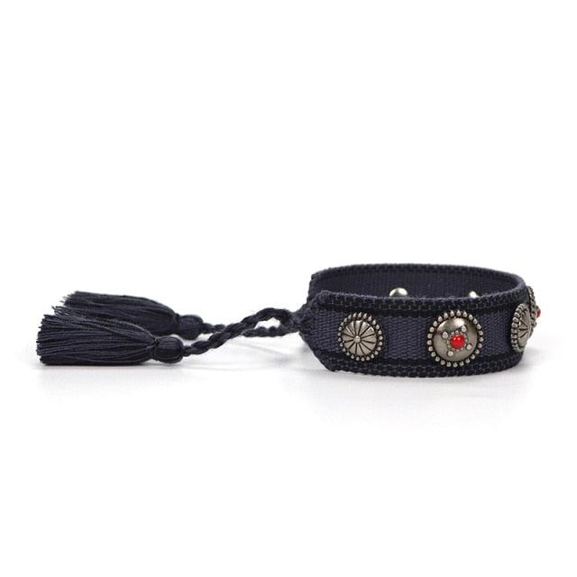 1PC Bracelet Tressé Magnifique Pour Hommes Femmes Réglable Bracelets D'Amitié Tressés Faits à la Main Bracelets Enveloppants Ethniques en Coton Bracelets Tricotés Motif Pour Femmes Filles Hommes