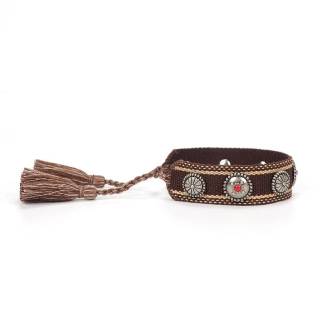 1PC Bracelet Tressé Magnifique Pour Hommes Femmes Réglable Bracelets D'Amitié Tressés Faits à la Main Bracelets Enveloppants Ethniques en Coton Bracelets Tricotés Motif Pour Femmes Filles Hommes