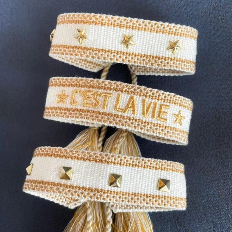 1PC Bracelet Tressé Magnifique Pour Hommes Femmes Réglable Bracelets D'Amitié Tressés Faits à la Main Bracelets Enveloppants Ethniques en Coton Bracelets Tricotés Motif Pour Femmes Filles Hommes