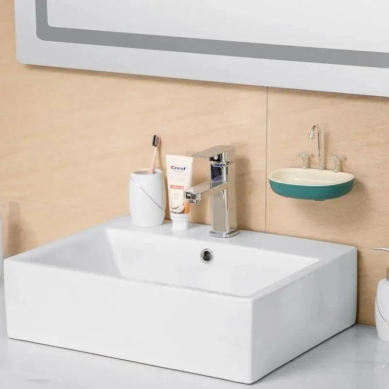 1 Pcs Porte-savon égouttoir en forme de robinet Produits de salle de bain portables Double couche 3 couleurs Boîte à savon écologique Porte-savon égouttoir Support éponge Récipient à savon avec bec verseur pour salle de bain douche évier de cuisine