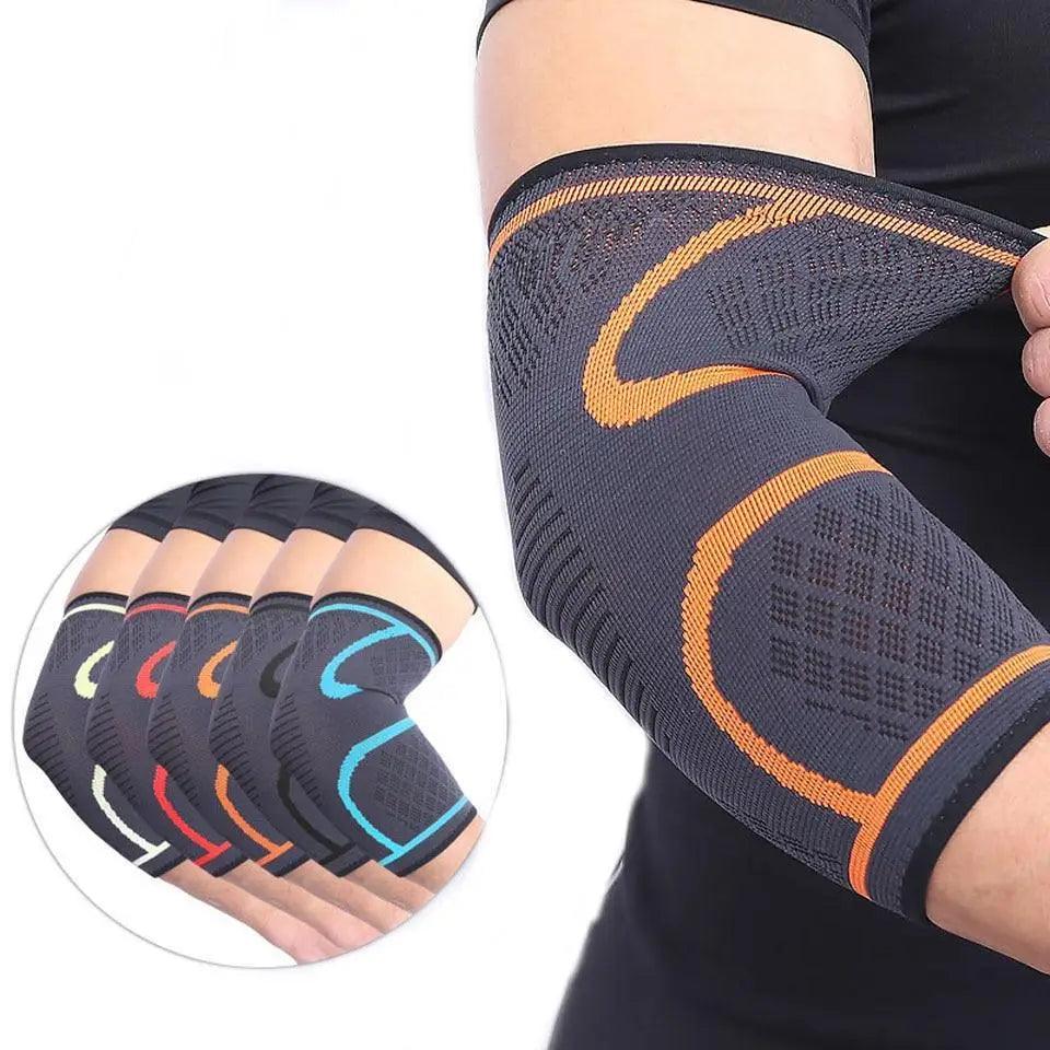 1 paire de manches de coude de soutien de bras instantané, de protège-coudes de gymnastique élastiques, de coussinets de sport protecteurs, de manchons de bras de basket-ball qui absorbent la sueur pour les entraînements