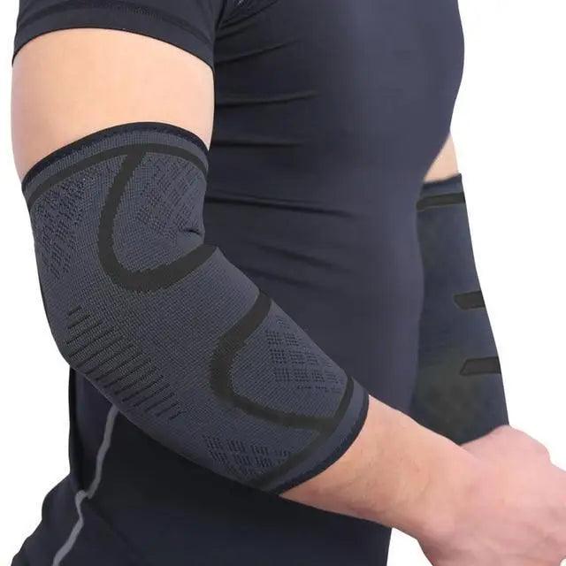 1 paire de manches de coude de soutien de bras instantané, de protège-coudes de gymnastique élastiques, de coussinets de sport protecteurs, de manchons de bras de basket-ball qui absorbent la sueur pour les entraînements