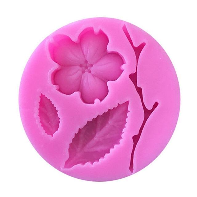 1 moule en silicone fleur en forme de fleur de pêcher, moule à fondant, pâtisserie, barre de bonbons, moule à gâteau, décoration, accessoires de cuisson cuisine, moules en silicone en forme de fleur de pêcher pour la cuisson