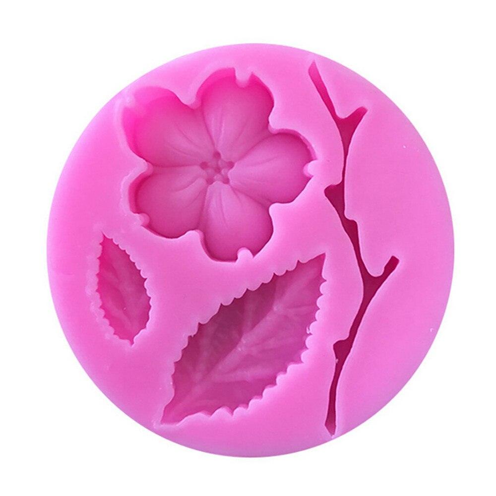 1 moule en silicone fleur en forme de fleur de pêcher, moule à fondant, pâtisserie, barre de bonbons, moule à gâteau, décoration, accessoires de cuisson cuisine, moules en silicone en forme de fleur de pêcher pour la cuisson