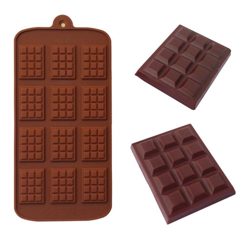 1 PCS Moule en Silicone 12 Cellules, Moule à Chocolat, Moule à Barres de Bonbons Fondant, Décoration de Gâteaux, Accessoires de Cuisson de Cuisine, Moules en Silicone pour Chocolat, Barre Protéinée, Barre de Bonbons