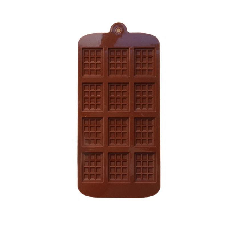 1 PCS Moule en Silicone 12 Cellules, Moule à Chocolat, Moule à Barres de Bonbons Fondant, Décoration de Gâteaux, Accessoires de Cuisson de Cuisine, Moules en Silicone pour Chocolat, Barre Protéinée, Barre de Bonbons