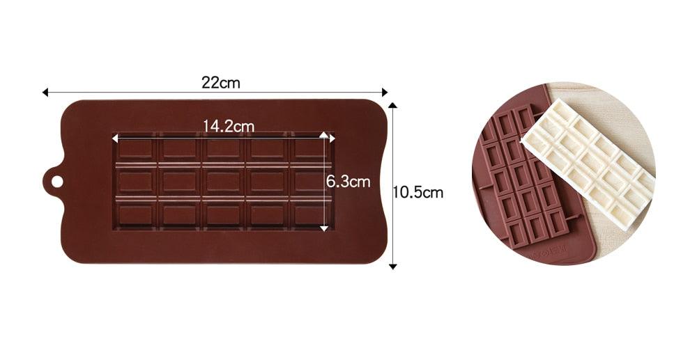 1 PCS Moule en Silicone 12 Cellules, Moule à Chocolat, Moule à Barres de Bonbons Fondant, Décoration de Gâteaux, Accessoires de Cuisson de Cuisine, Moules en Silicone pour Chocolat, Barre Protéinée, Barre de Bonbons