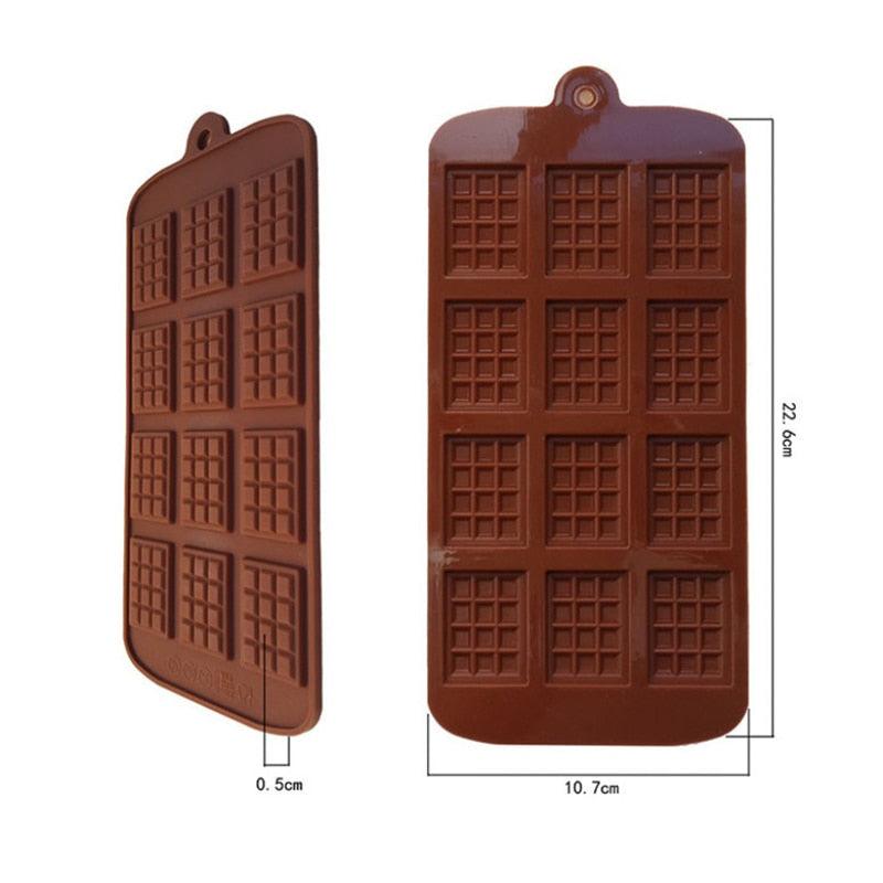 1 PCS Moule en Silicone 12 Cellules, Moule à Chocolat, Moule à Barres de Bonbons Fondant, Décoration de Gâteaux, Accessoires de Cuisson de Cuisine, Moules en Silicone pour Chocolat, Barre Protéinée, Barre de Bonbons