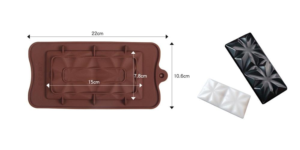 1 PCS Moule en Silicone 12 Cellules, Moule à Chocolat, Moule à Barres de Bonbons Fondant, Décoration de Gâteaux, Accessoires de Cuisson de Cuisine, Moules en Silicone pour Chocolat, Barre Protéinée, Barre de Bonbons