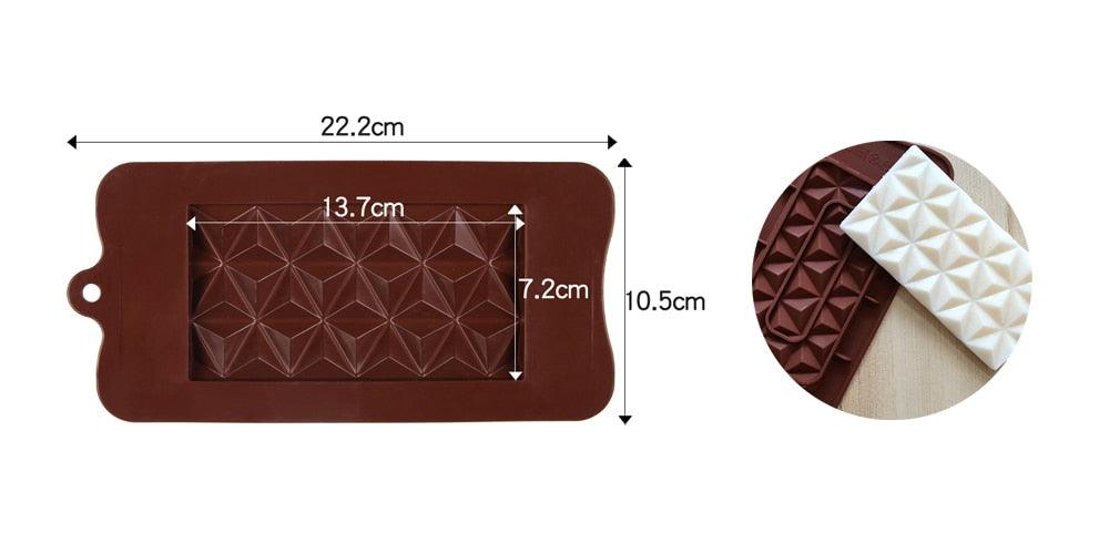 1 PCS Moule en Silicone 12 Cellules, Moule à Chocolat, Moule à Barres de Bonbons Fondant, Décoration de Gâteaux, Accessoires de Cuisson de Cuisine, Moules en Silicone pour Chocolat, Barre Protéinée, Barre de Bonbons
