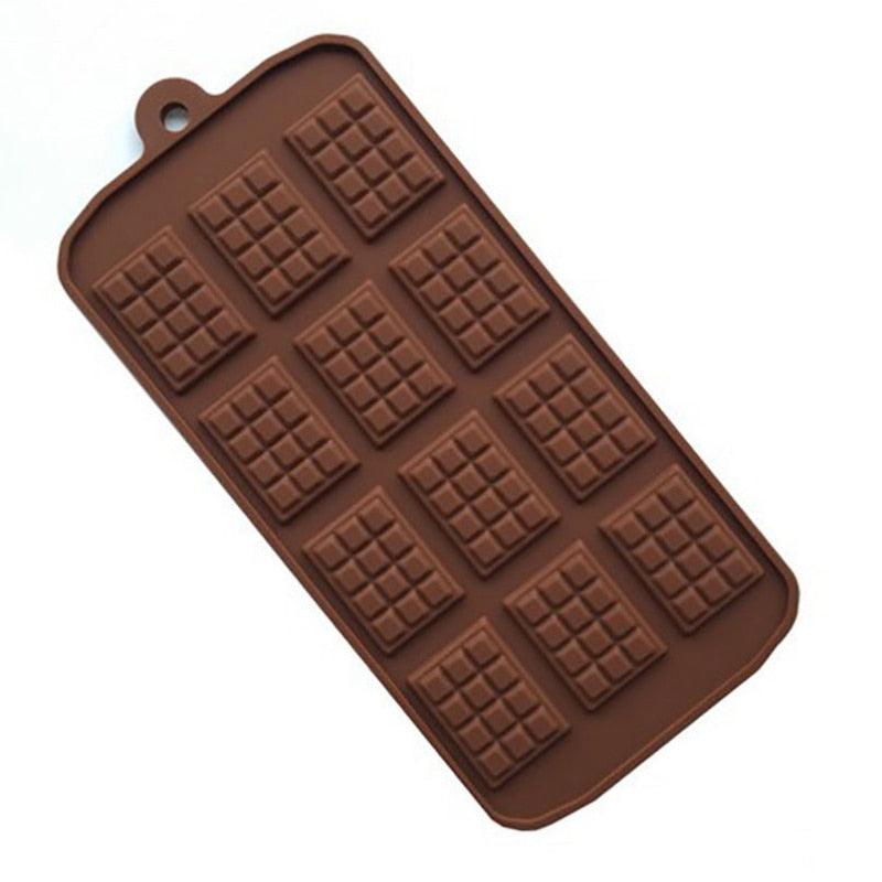1 PCS Moule en Silicone 12 Cellules, Moule à Chocolat, Moule à Barres de Bonbons Fondant, Décoration de Gâteaux, Accessoires de Cuisson de Cuisine, Moules en Silicone pour Chocolat, Barre Protéinée, Barre de Bonbons