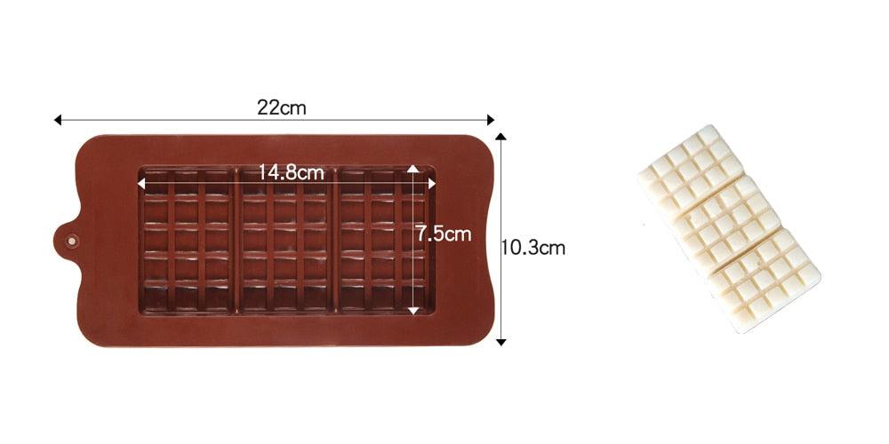 1 PCS Moule en Silicone 12 Cellules, Moule à Chocolat, Moule à Barres de Bonbons Fondant, Décoration de Gâteaux, Accessoires de Cuisson de Cuisine, Moules en Silicone pour Chocolat, Barre Protéinée, Barre de Bonbons