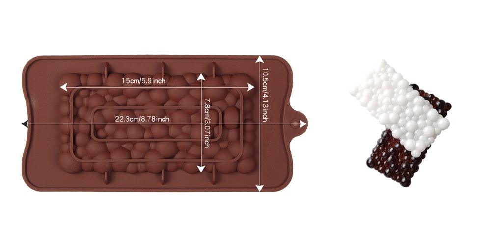 1 PCS Moule en Silicone 12 Cellules, Moule à Chocolat, Moule à Barres de Bonbons Fondant, Décoration de Gâteaux, Accessoires de Cuisson de Cuisine, Moules en Silicone pour Chocolat, Barre Protéinée, Barre de Bonbons