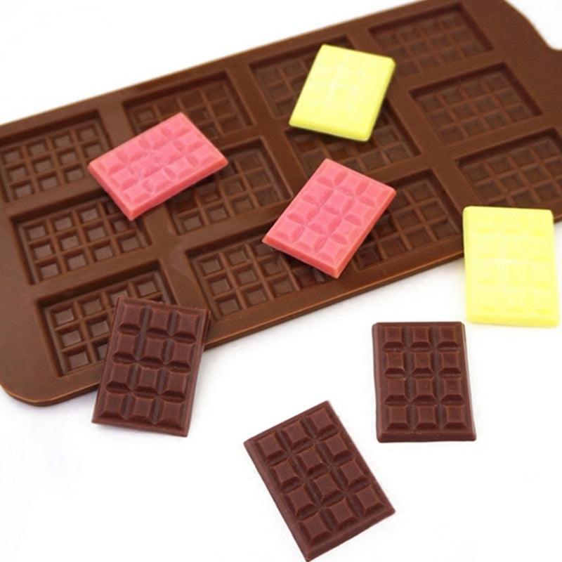 1 PCS Moule en Silicone 12 Cellules, Moule à Chocolat, Moule à Barres de Bonbons Fondant, Décoration de Gâteaux, Accessoires de Cuisson de Cuisine, Moules en Silicone pour Chocolat, Barre Protéinée, Barre de Bonbons