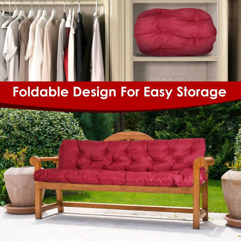 Coussin de rechange pour balancelle 2-3 places, coussin pour balancelle d'extérieur avec dossier et 8 attaches
