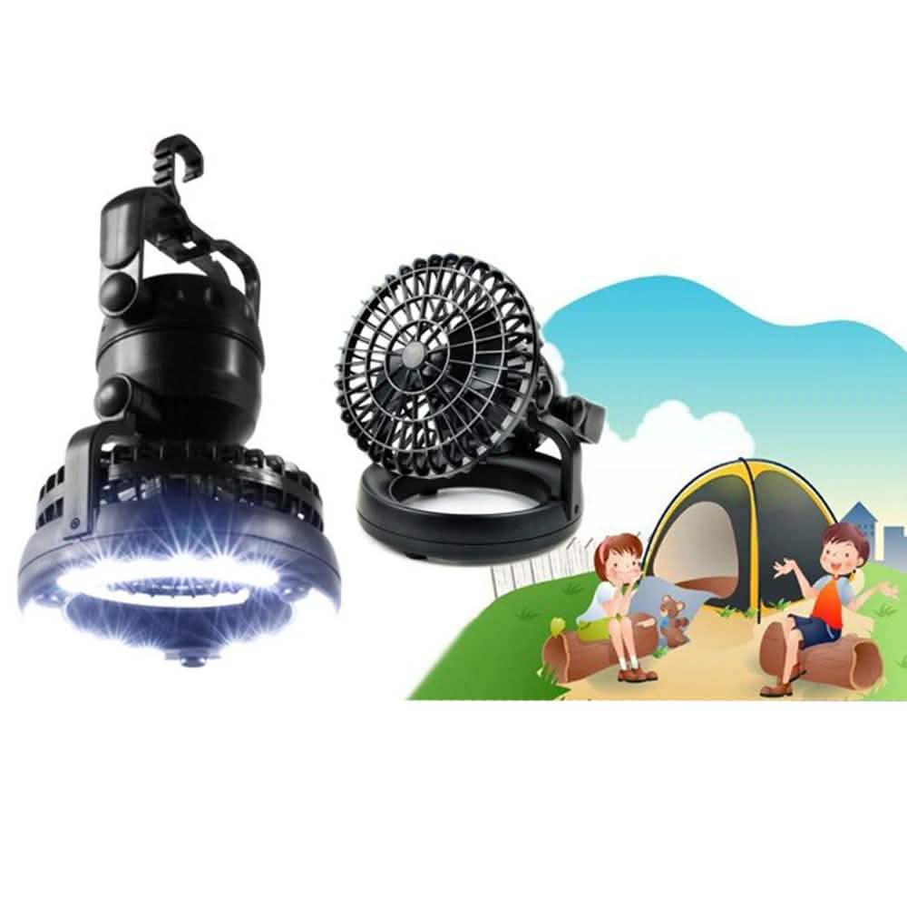 Ventilateur de plafond et lampe de camping 18 LED 2-en-1