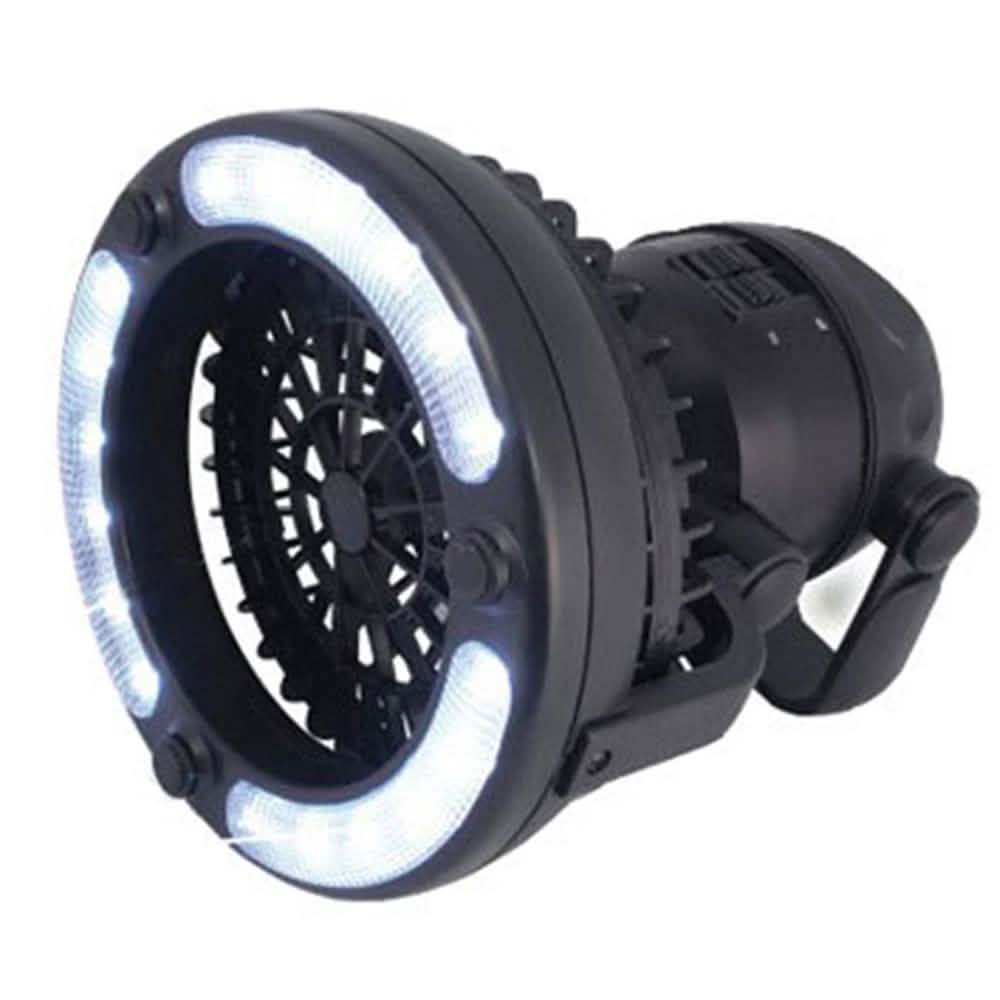 Ventilateur de plafond et lampe de camping 18 LED 2-en-1