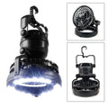 Ventilateur de plafond et lampe de camping 18 LED 2-en-1