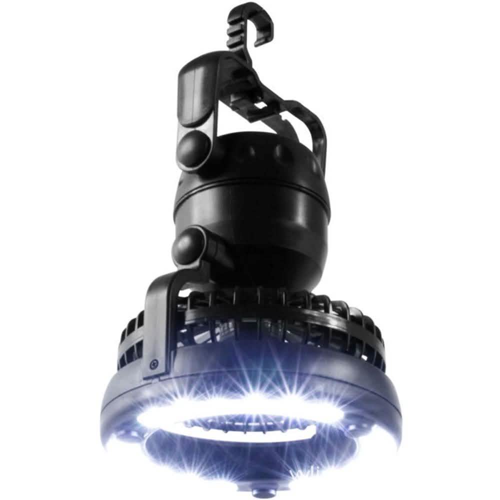 Ventilateur de plafond et lampe de camping 18 LED 2-en-1