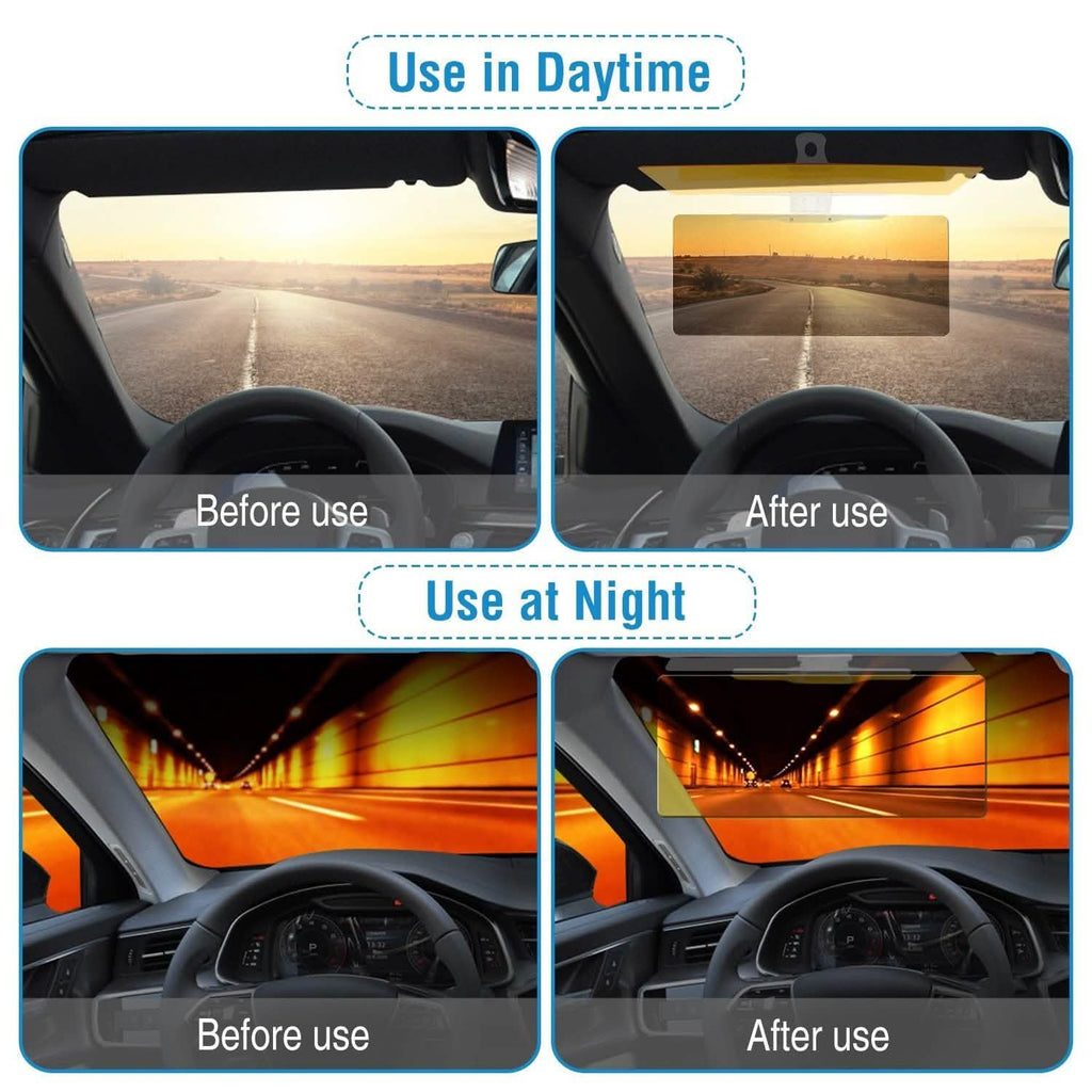 Pare-soleil de voiture 2 en 1 anti-éblouissement