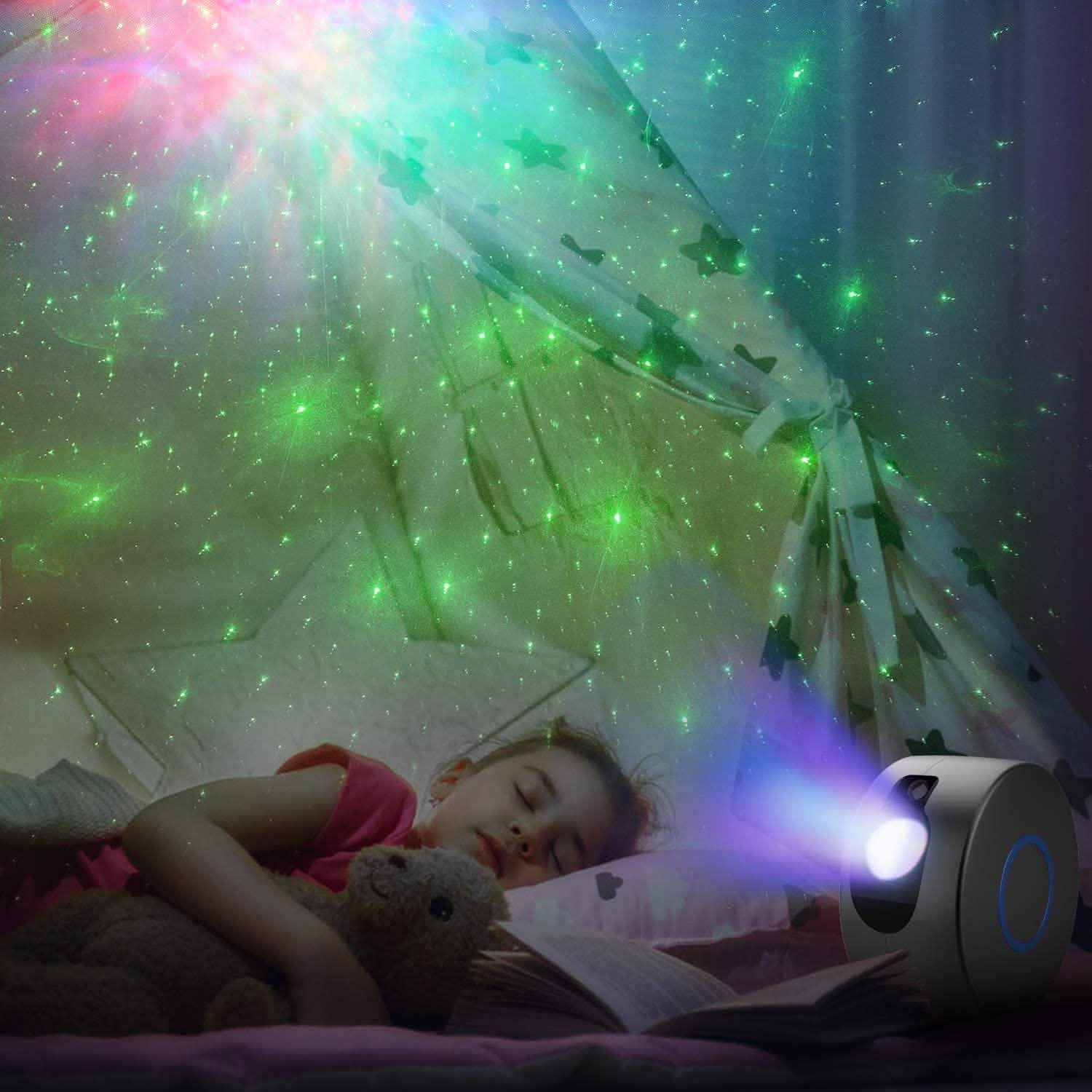Projecteur 2-en-1 Aurore et Ciel Étoilé