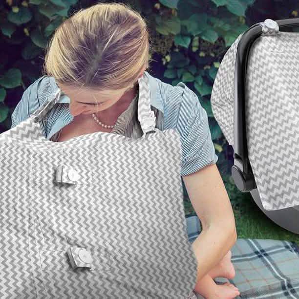 Couverture de siège auto et d'allaitement 2-en-1 pour bébé