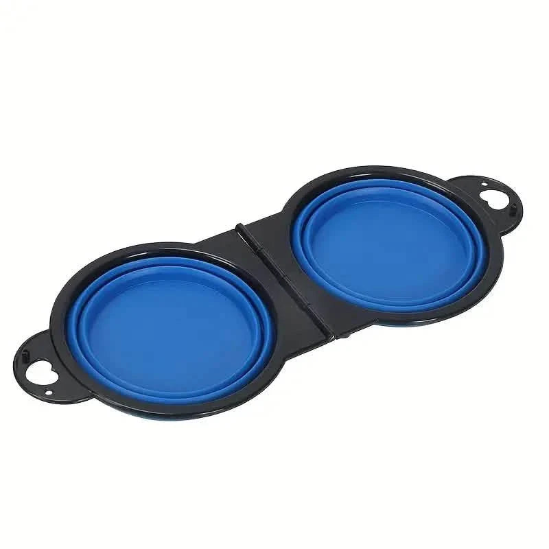 Gamelle double rétractable 2-en-1 pour chien