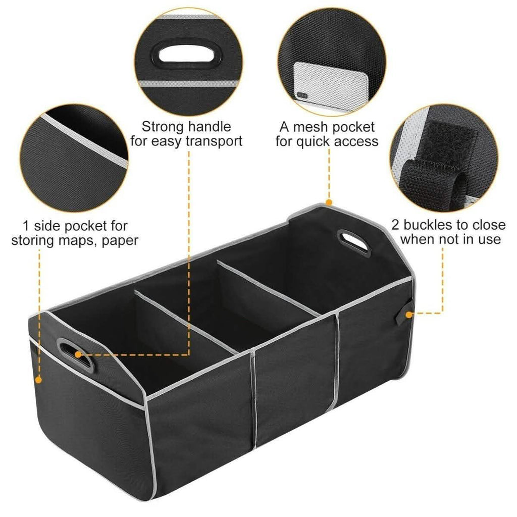 Organisateur de coffre pliable 2-en-1 avec glacière amovible