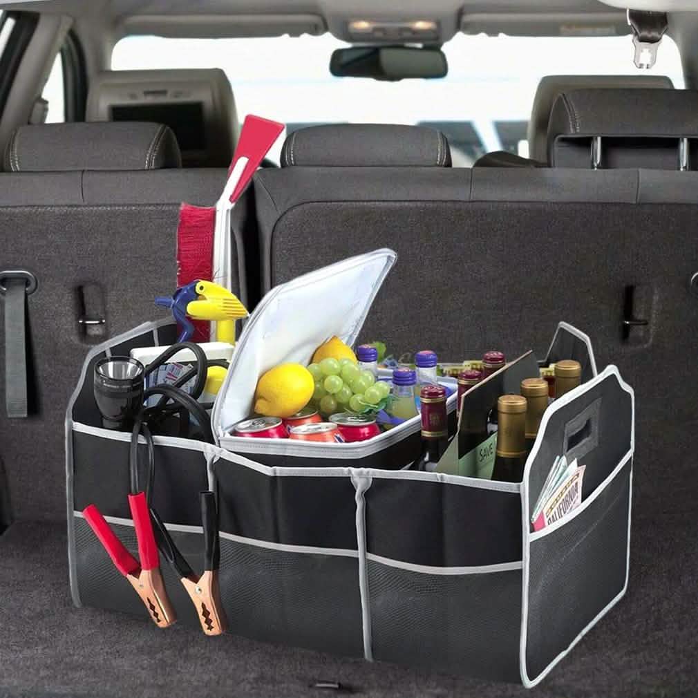 Organisateur de coffre pliable 2-en-1 avec glacière amovible