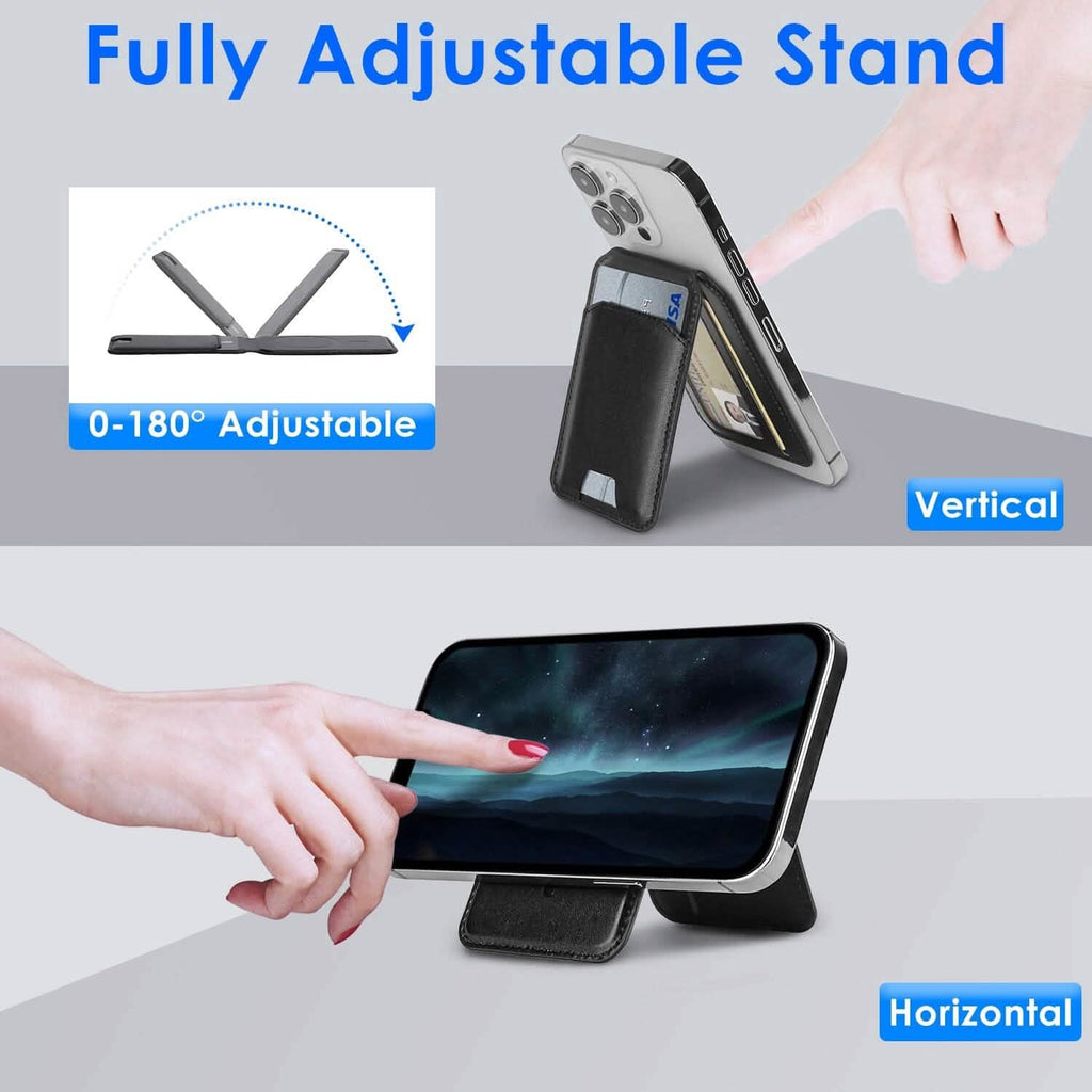 Portefeuille magnétique 2-en-1 et support de téléphone