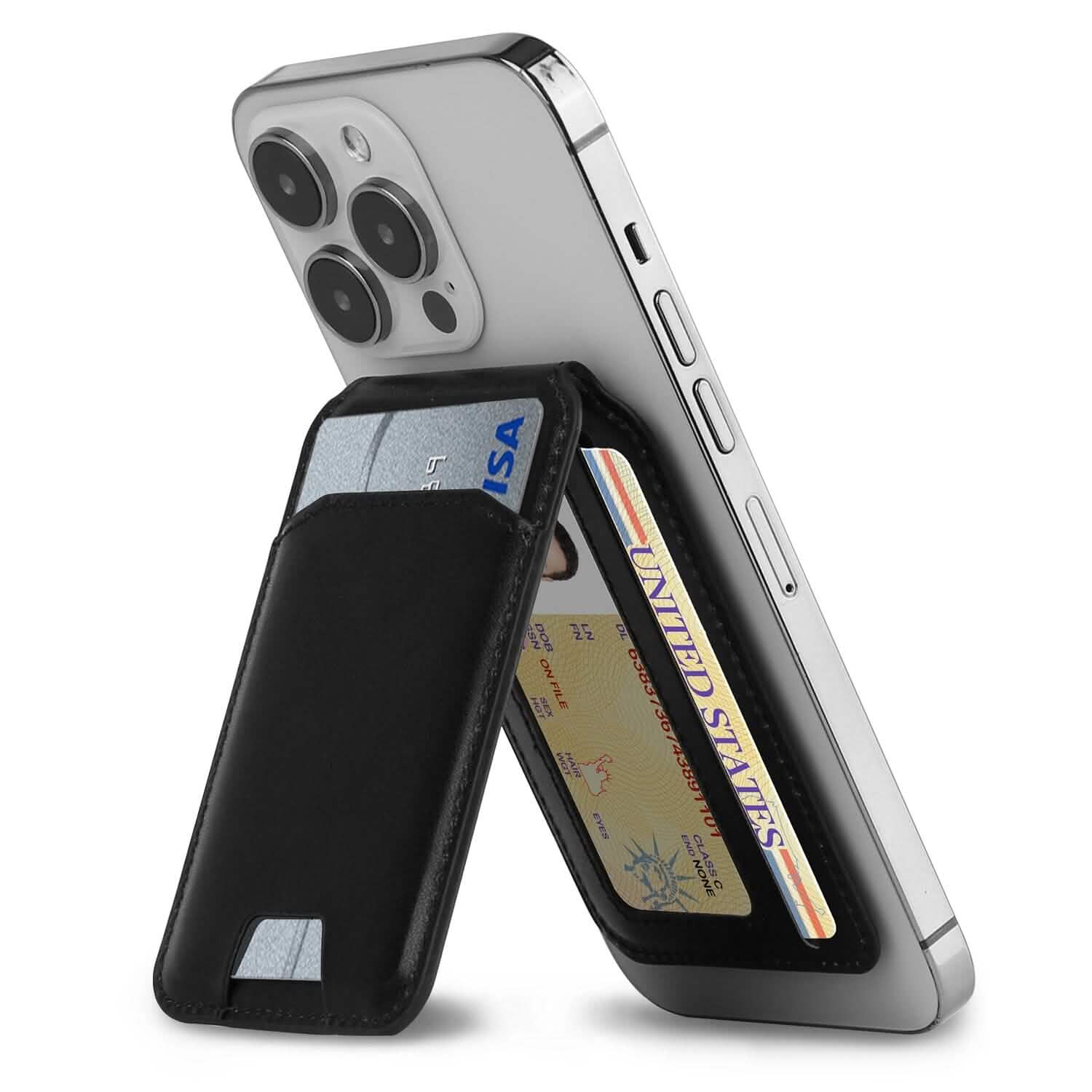 Portefeuille magnétique 2-en-1 et support de téléphone
