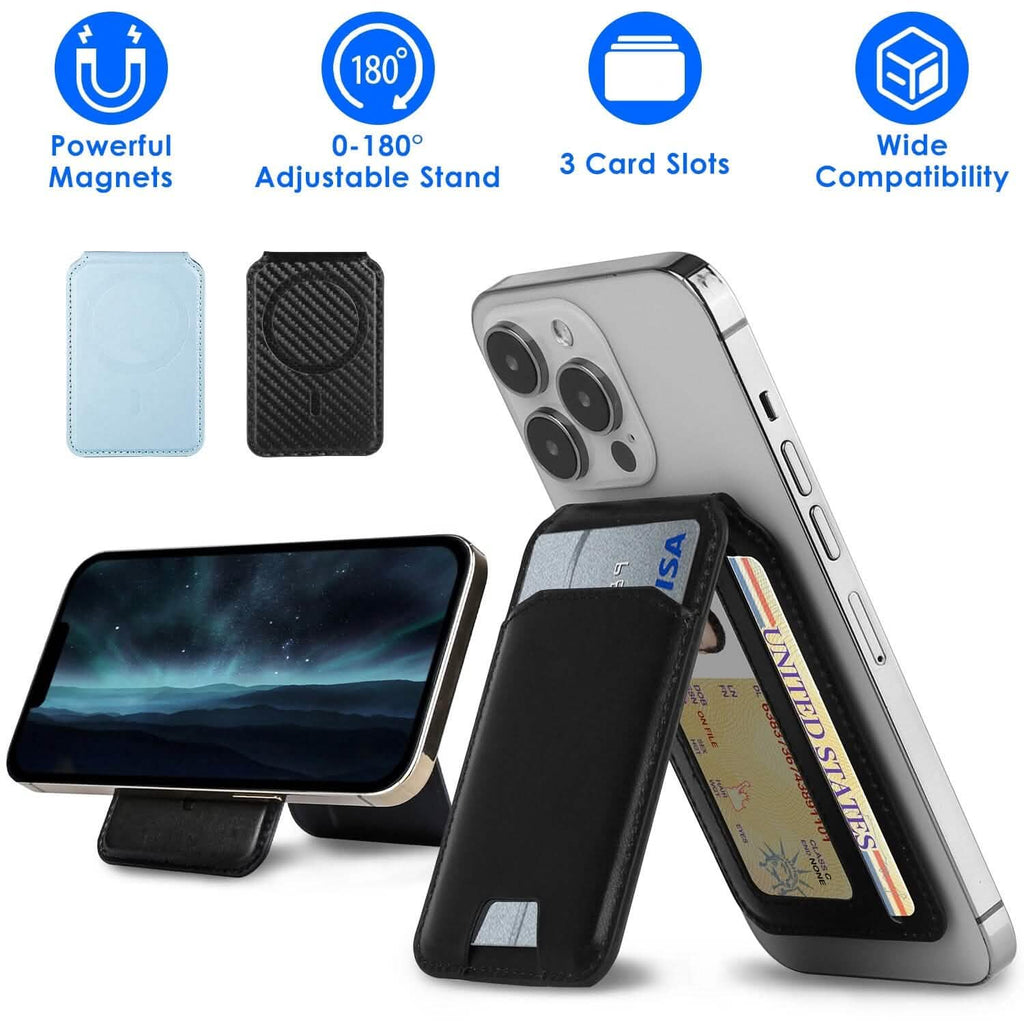 Portefeuille magnétique 2-en-1 et support de téléphone