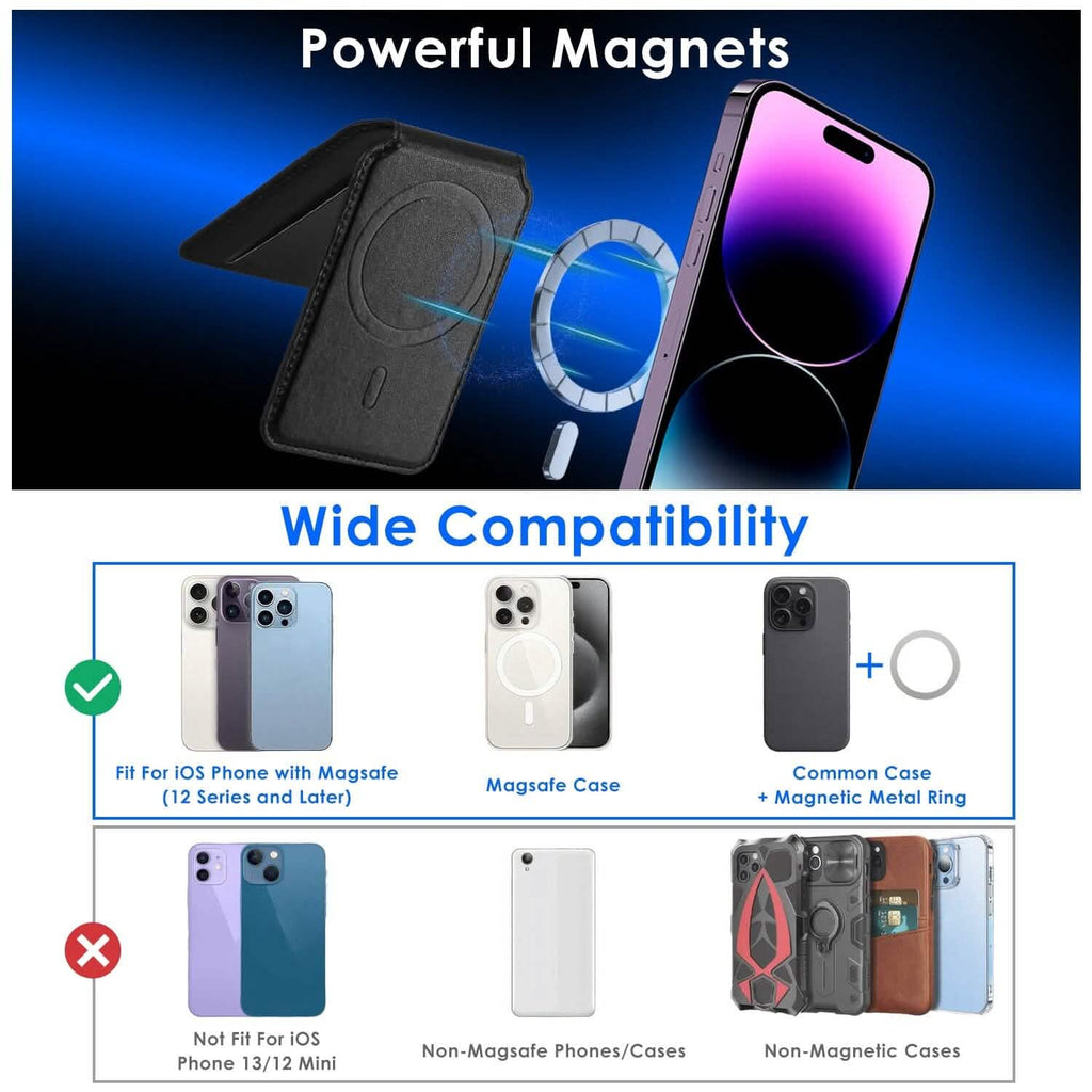 Portefeuille magnétique 2-en-1 et support de téléphone