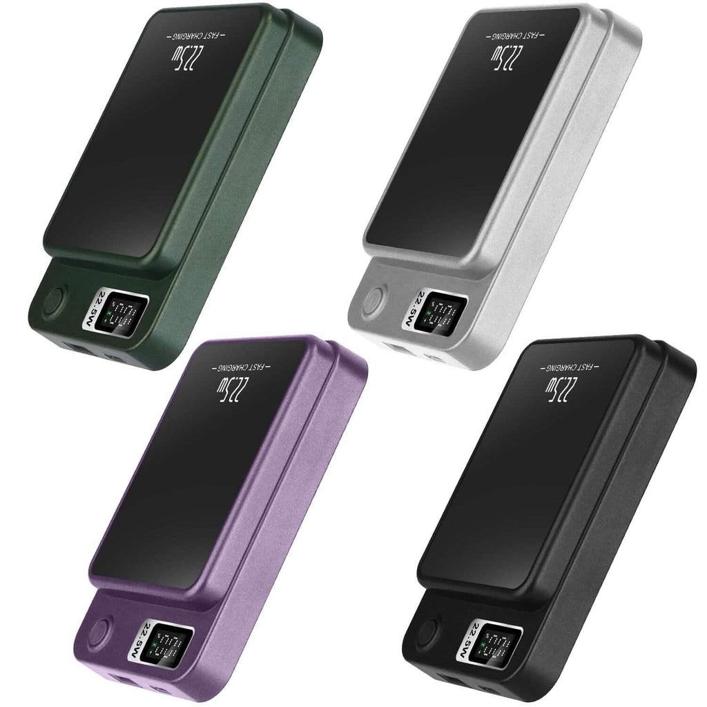 Batterie externe magnétique sans fil 2-en-1 10000 mAh Chargeur rapide PD20W compatible MagSafe