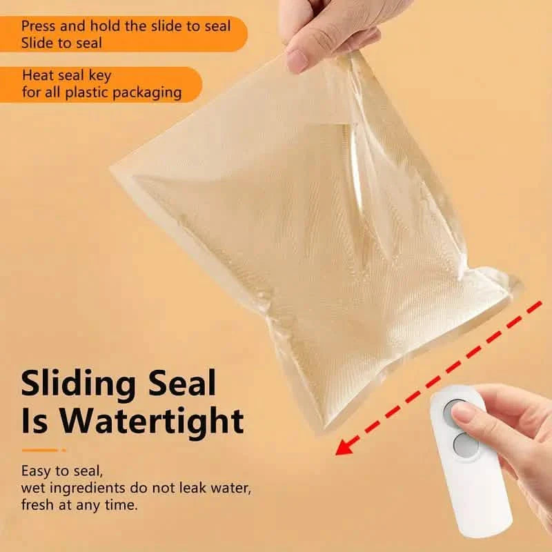 Mini scelleuse de sacs 2-en-1 pour collations, scelleuse thermique en plastique rechargeable par USB avec cutter