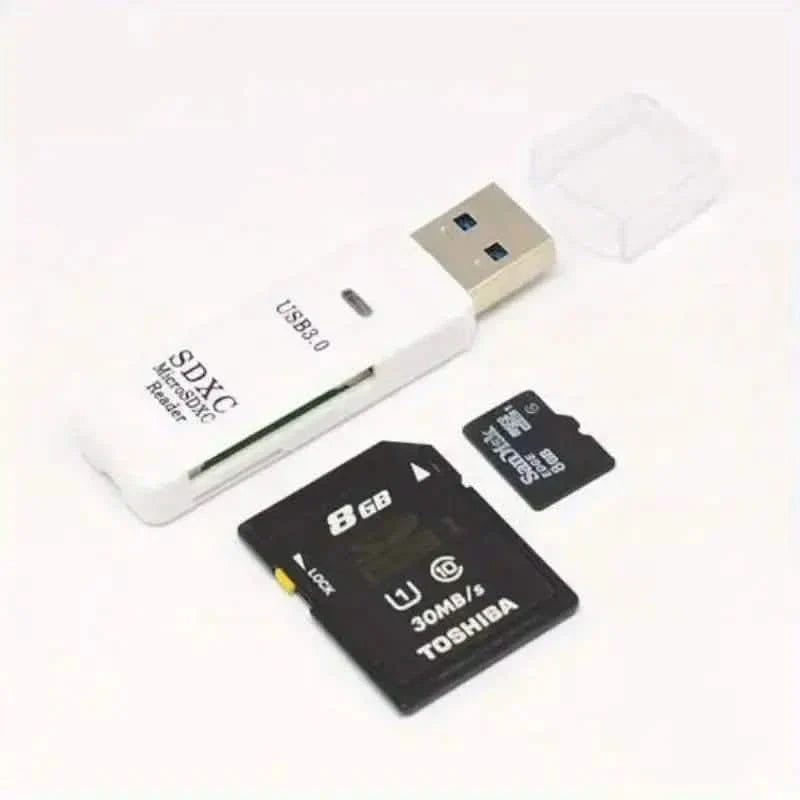 Lecteur de cartes multiples 2-en-1 USB 3.0 Adaptateur de lecteur flash de carte mémoire Micro SD TF