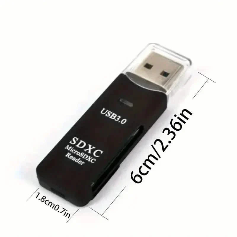 Lecteur de cartes multiples 2-en-1 USB 3.0 Adaptateur de lecteur flash de carte mémoire Micro SD TF