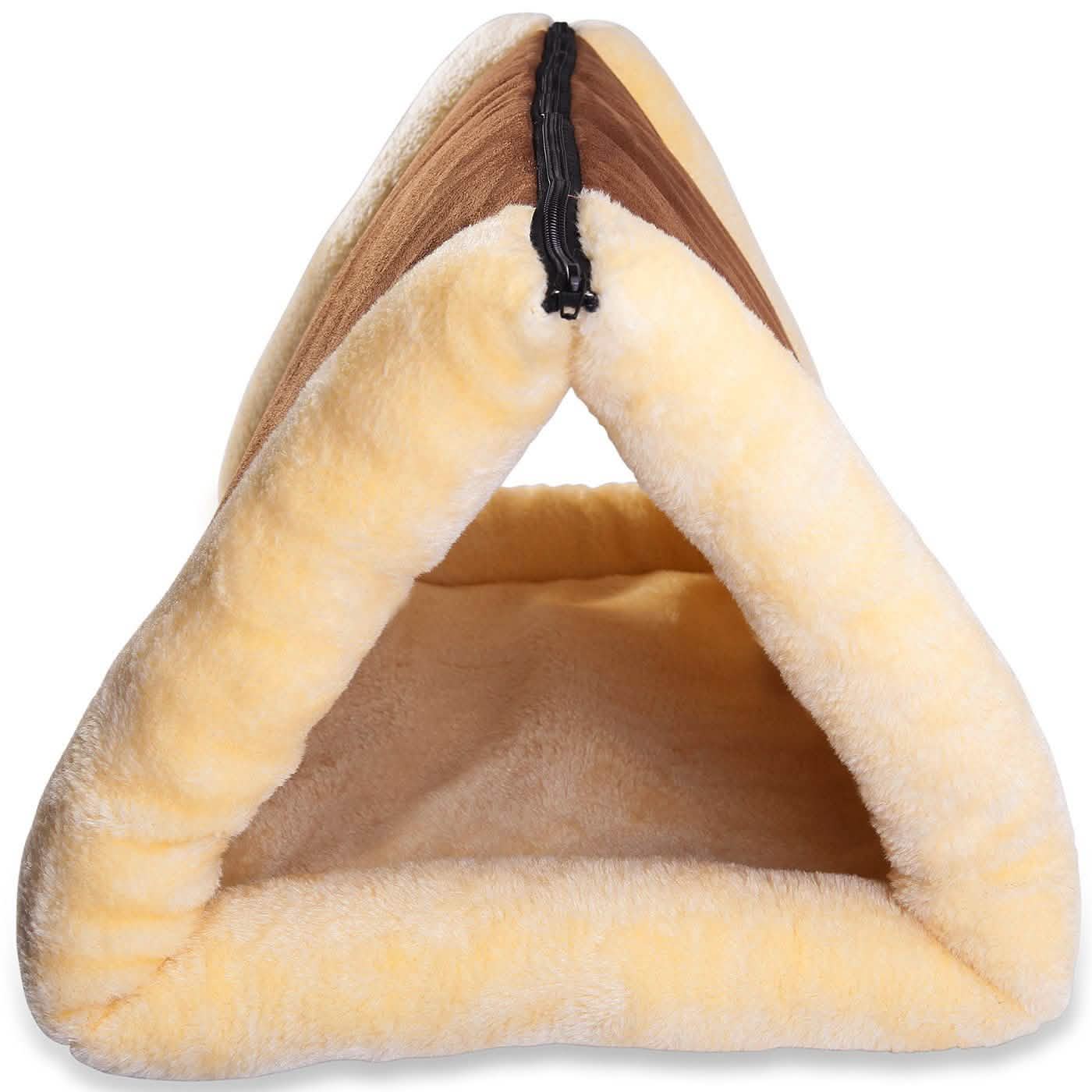 Niche/tapis polaire 2-en-1 pour chats et chiens