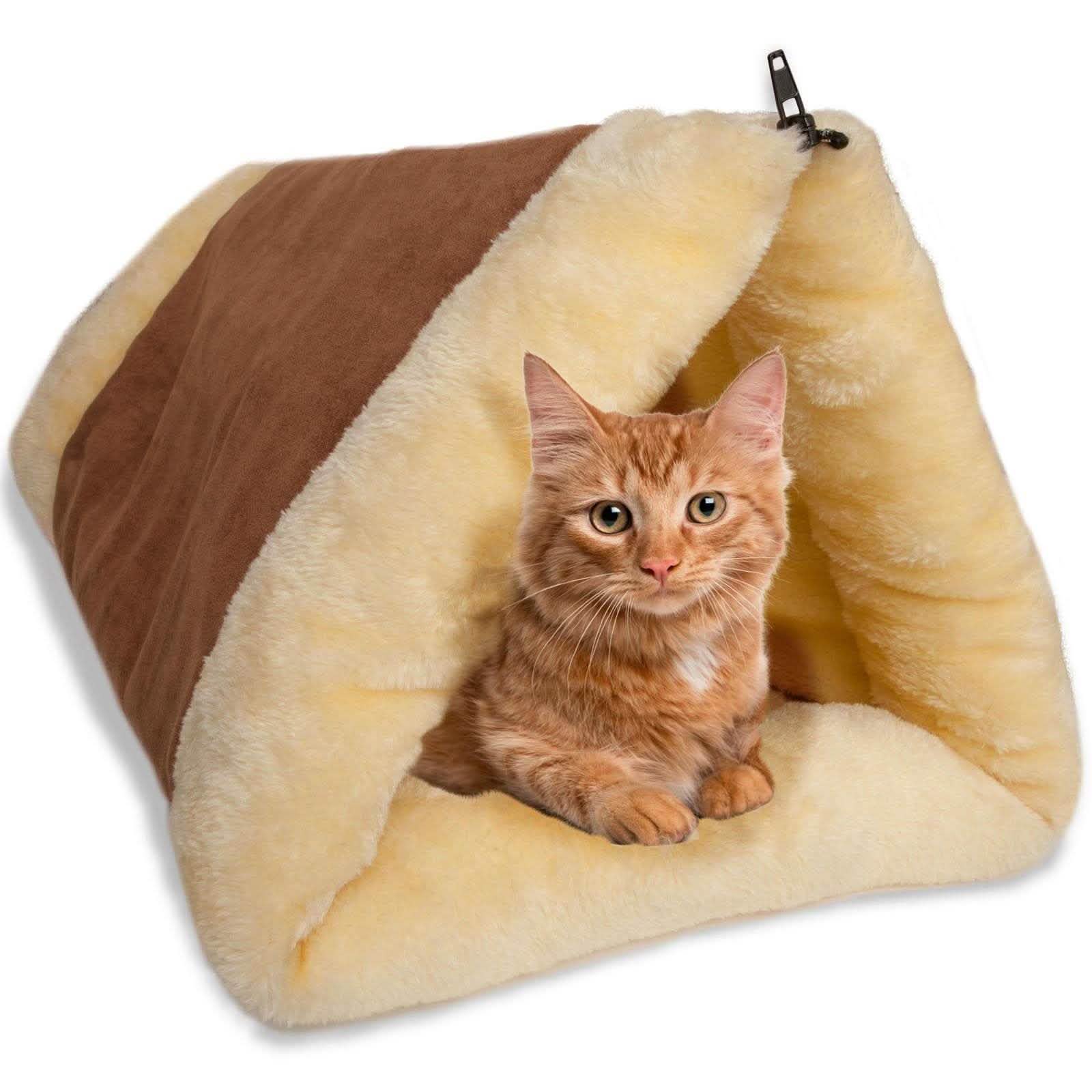 Niche/tapis polaire 2-en-1 pour chats et chiens